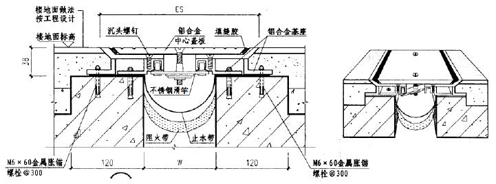 变形缝构造示意图