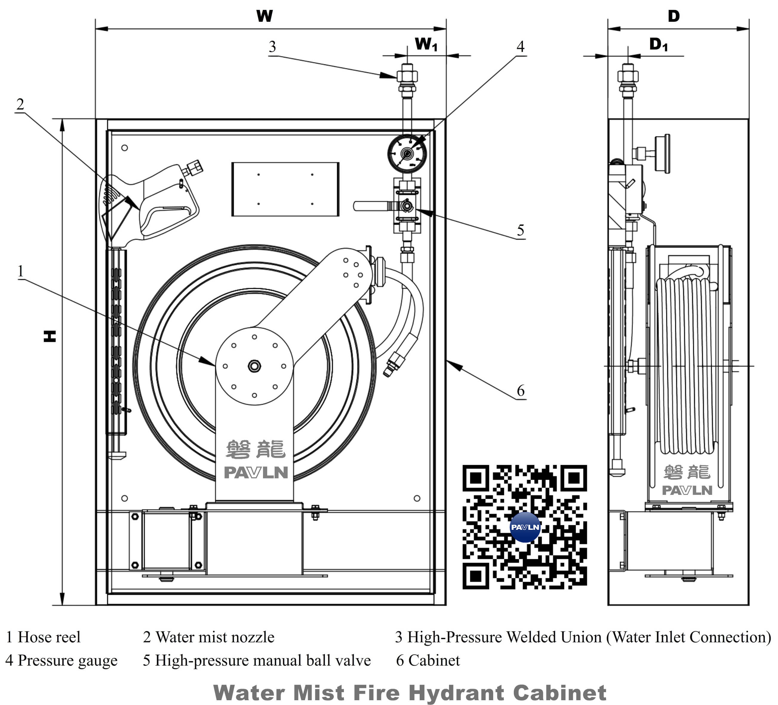 Water Mist Fire Hydrant Cabinet