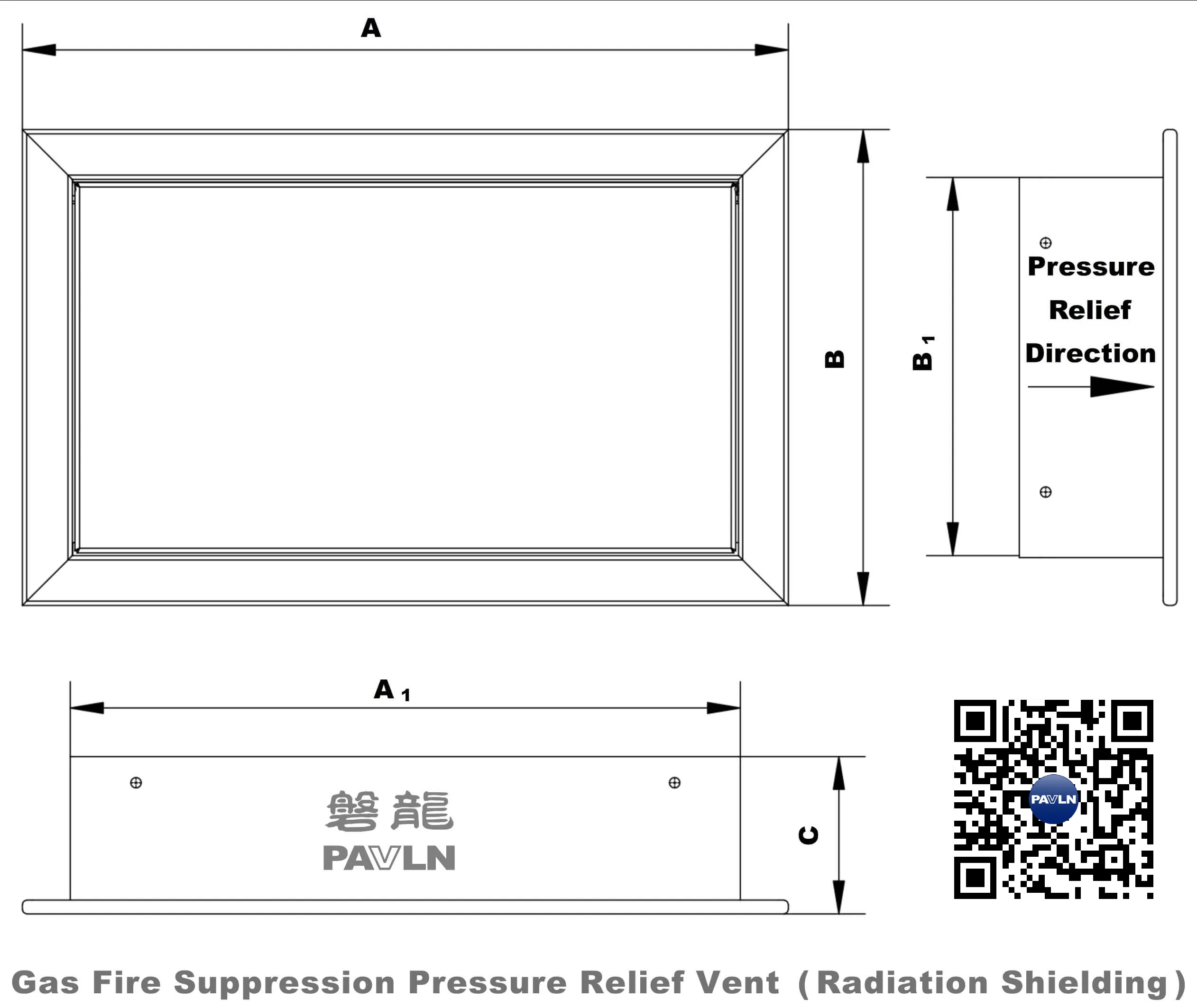 Gas Fire Suppression Pressure Relief Vent (Radiation Shielding) Gas Fire Suppression Pressure Relief Vent (Radiation Shielding)