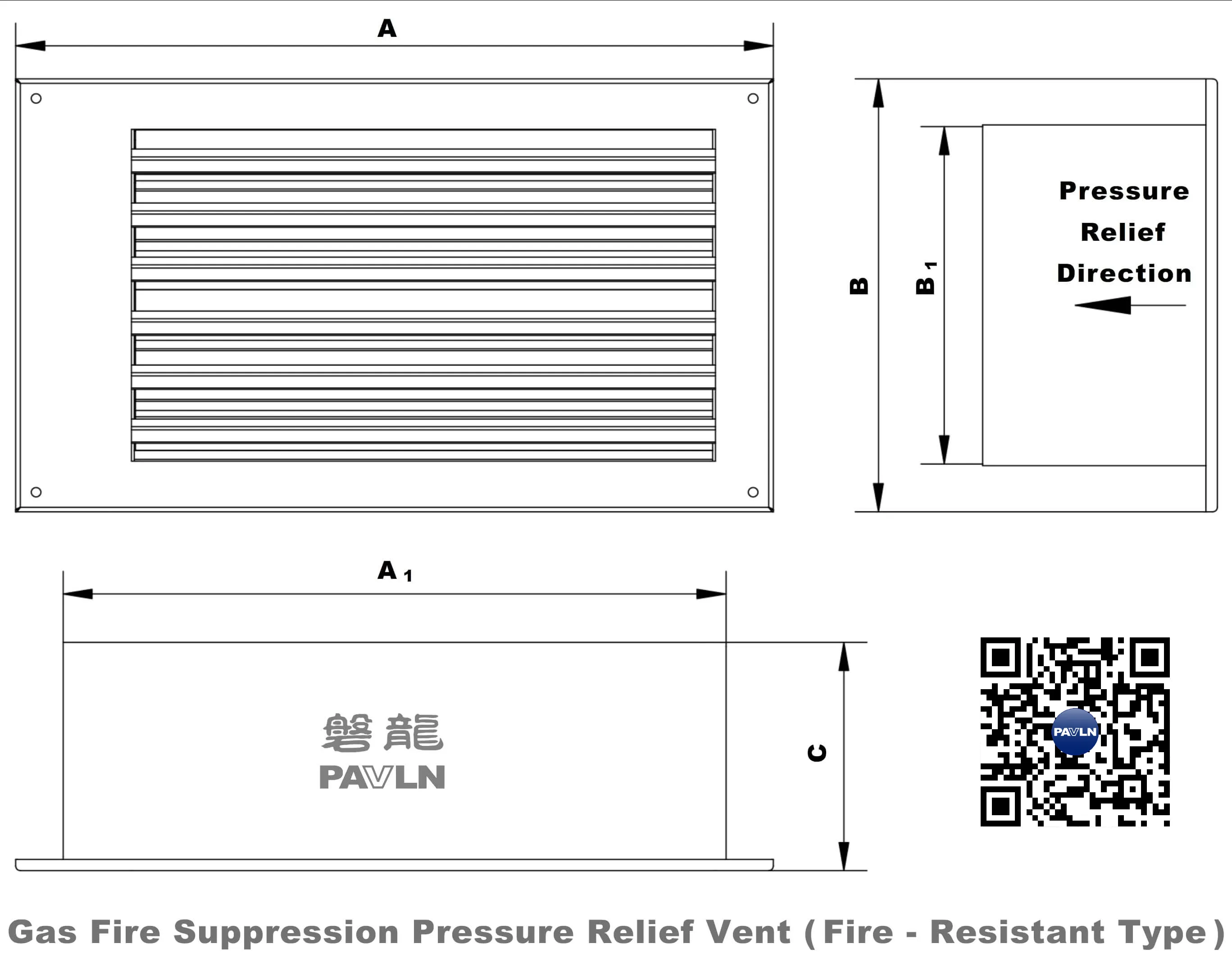 Gas Fire Suppression Pressure Relief Vent (Fire - Resistant Type) Gas Fire Suppression Pressure Relief Vent (Fire - Resistant Type)