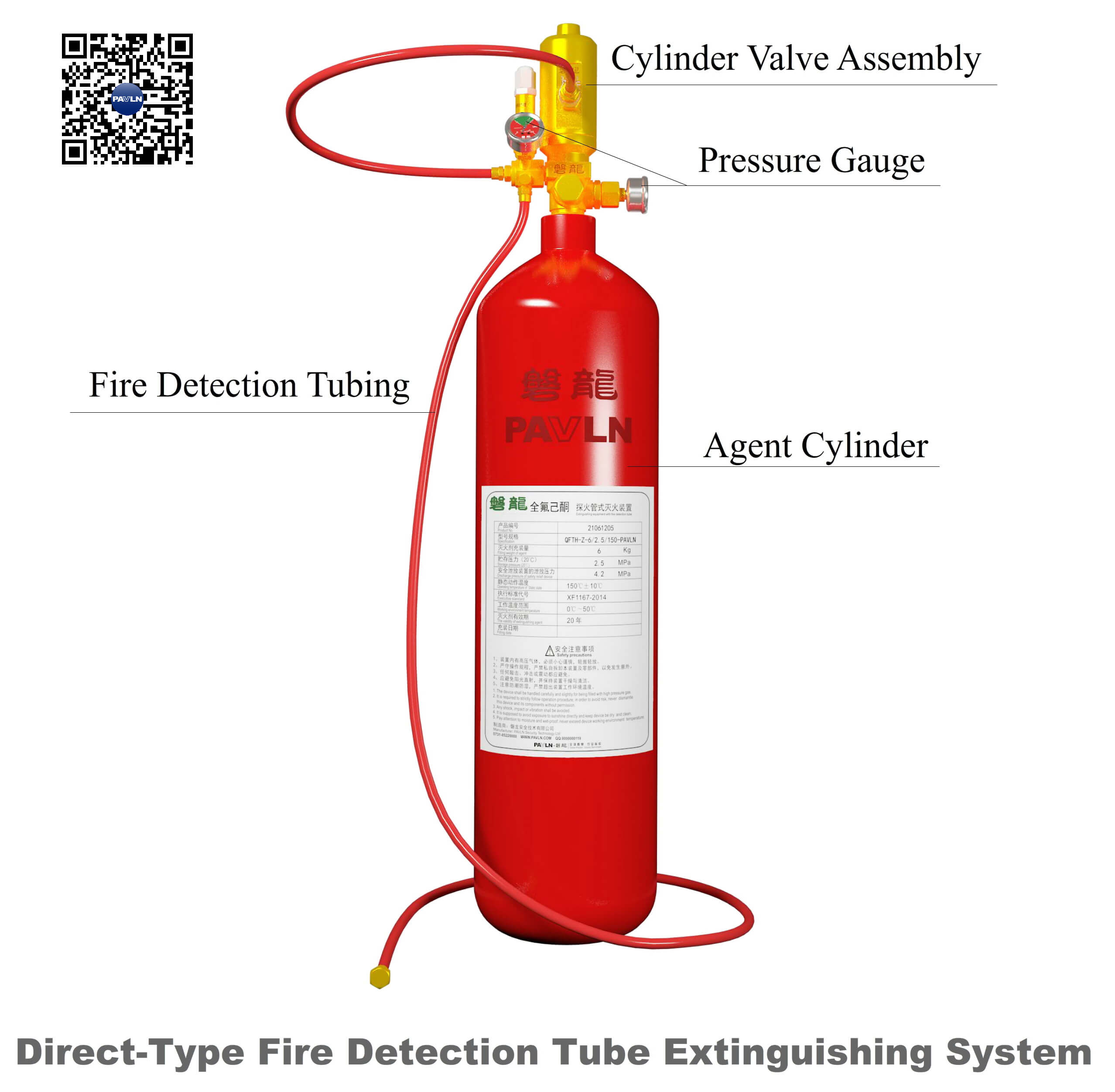 Figure 1. Direct-Type Fire Detection Tube Extinguishing System